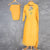 Mango Yellow Thread Embroidered Readymade Salwar Suit