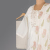 Cream Embroidered Readymade Salwar Suit With Dupatta