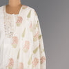 Cream Embroidered Readymade Salwar Suit With Dupatta