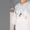 Cream Thread Embroidered Readymade Salwar Suit Without Dupatta