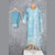 Sky Blue Silk Cotton Thread Readymade Salwar Suit
