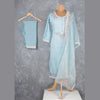 Light Blue Silk Cotton Thread Readymade Salwar Suit