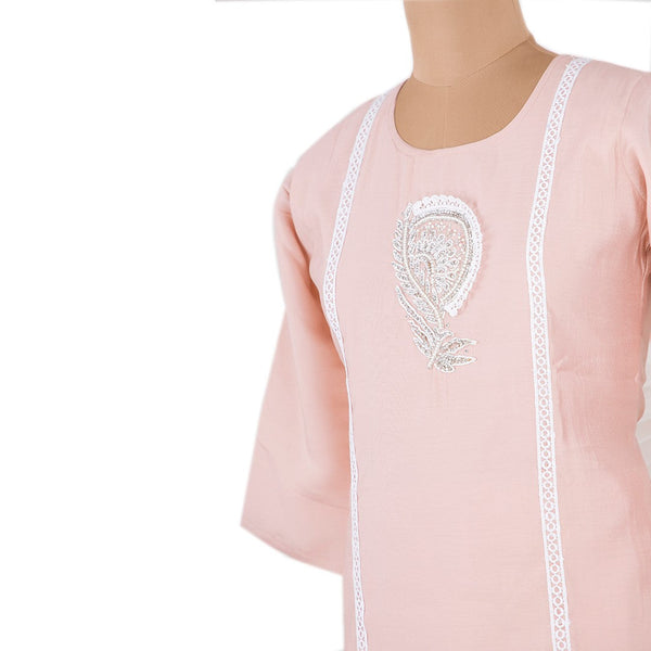 Peach Embroidered Co-ord Set