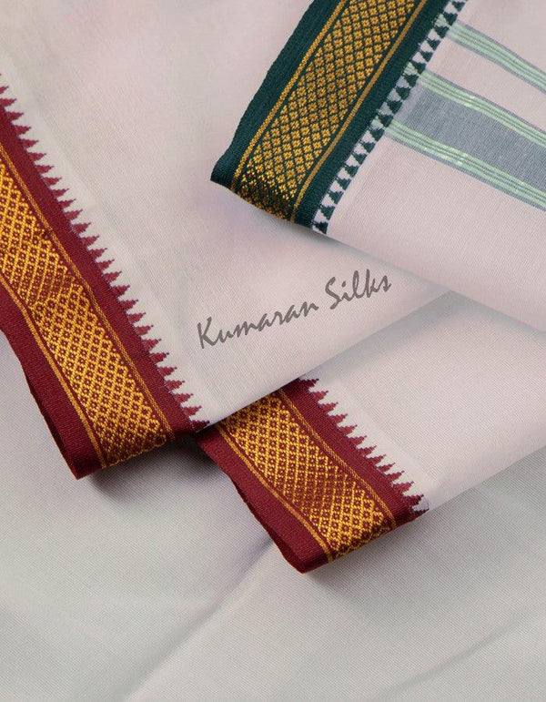 8 Muzham Unbleached Cotton Dhoti 03 - Kumaran Silks