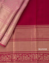 Candy Pink Silk Saree With Silver Zari Work - Kumaran Silks