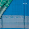 Dual Tone Blue Soft Silk Saree With Silver Zari - Kumaran Silks