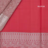 Amaranth Pink Brocade Soft Silk Saree With Silver Zari Work - Kumaran Silks