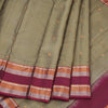Sage Green Silk Saree With Traditional Thread Border - Kumaran Silks