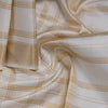 Cream Silk Dhoti With Gold Checks And Traditional Zari Border - Kumaran Silks