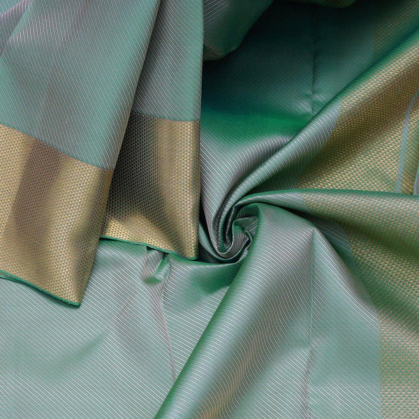 Diagonally Straiped Pattern Blue Silk Thread Work Dhoti 8/4 - Kumaran Silks