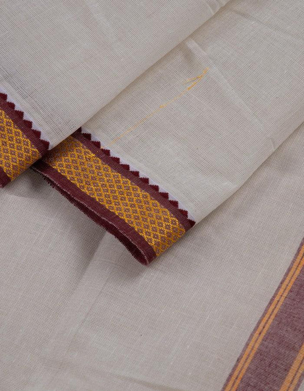 9 x 5 Unbleached Cotton Dhoti 01 - Kumaran Silks
