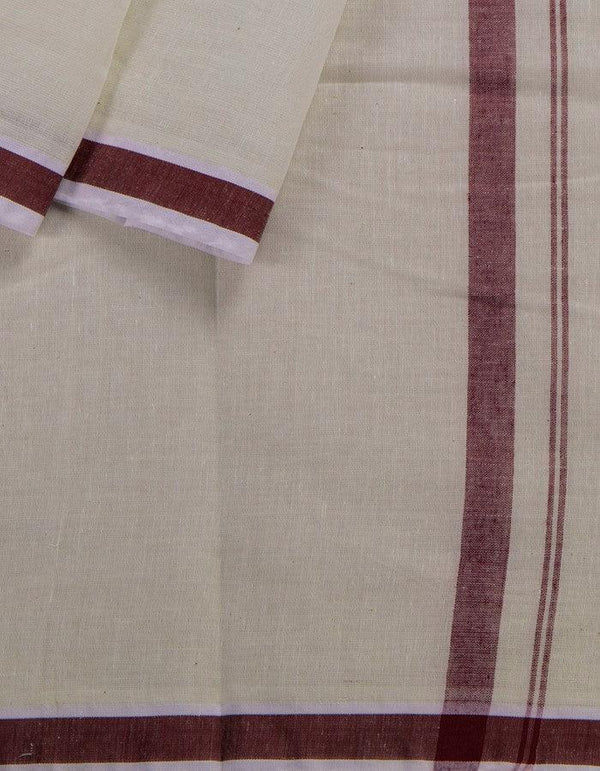9 x 5 Unbleached Cotton Dhoti 02 - Kumaran Silks