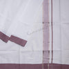 8 Muzham White Cotton Dhoti With Maroon Border - Kumaran Silks