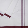 Unbleached Cotton Dhoti With Simple Border 02 - Kumaran Silks