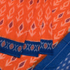 Pochampally Cotton Reddish Orange Saree Without Blouse - Kumaran Silks