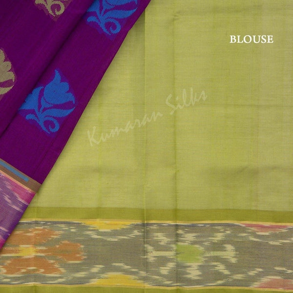 Amirthavarshni Purple Silk Cotton Saree 02 - Kumaran Silks