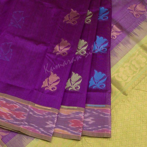 Amirthavarshni Purple Silk Cotton Saree 02 - Kumaran Silks