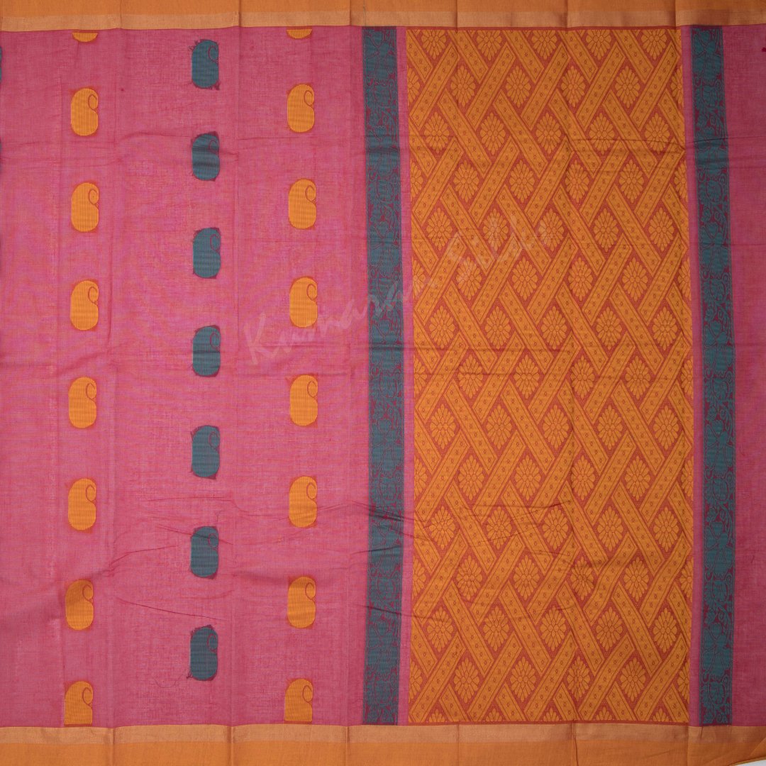 Kanchi Cotton Embroidered Maroon Saree 09