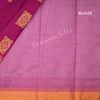 Kanchi Cotton Embroidered Magenta Pink Saree - Kumaran Silks