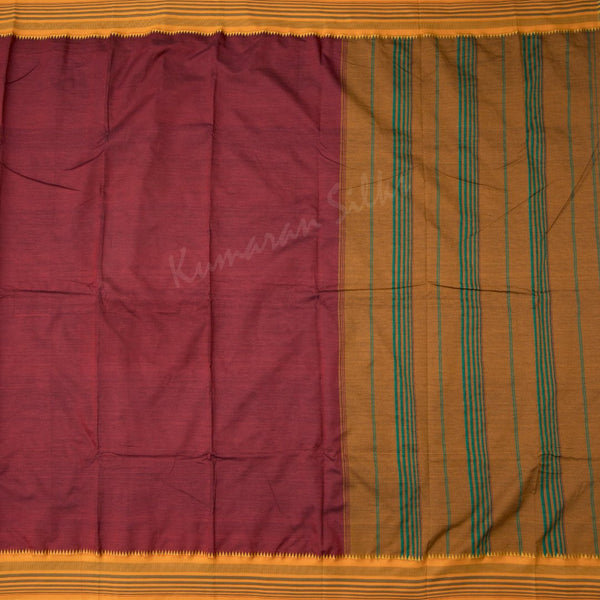 Dharwad Cotton Maroon Saree 19