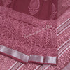 Semi Linen Printed Maroon Saree 03 - Kumaran Silks