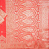 Semi Banaras Red Embroidered Saree - Kumaran Silks