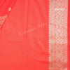 Semi Banaras Red Embroidered Saree - Kumaran Silks