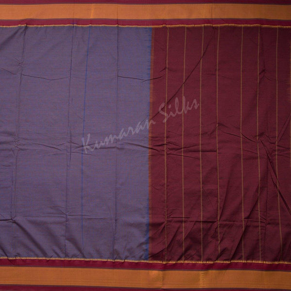 Dharwad Cotton Violet Saree 03 - Kumaran Silks