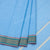 Poly Cotton Blue Plain Saree With Contrast Mango Border