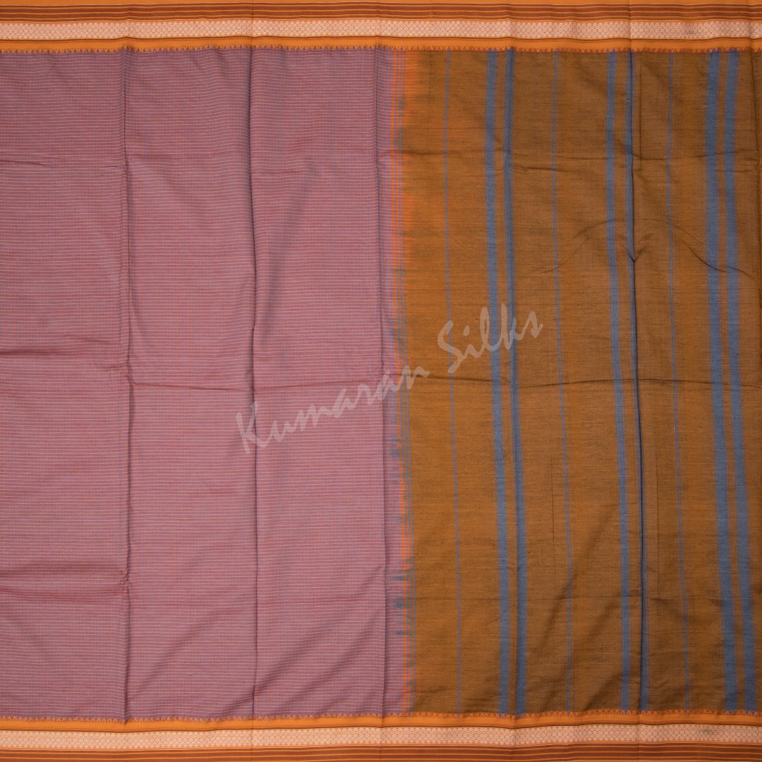 Dharwad Cotton Shot Colour Micro Checked Saree 02