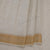 Semi Linen Cream Embroidered Saree With Floral Design On The Body - Kumaran Silks