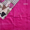 Pure Silk Printed Cream Saree 04 - Kumaran Silks