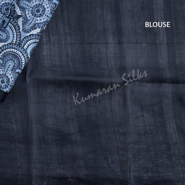 Pure Silk Printed Pastel Blue Saree - Kumaran Silks