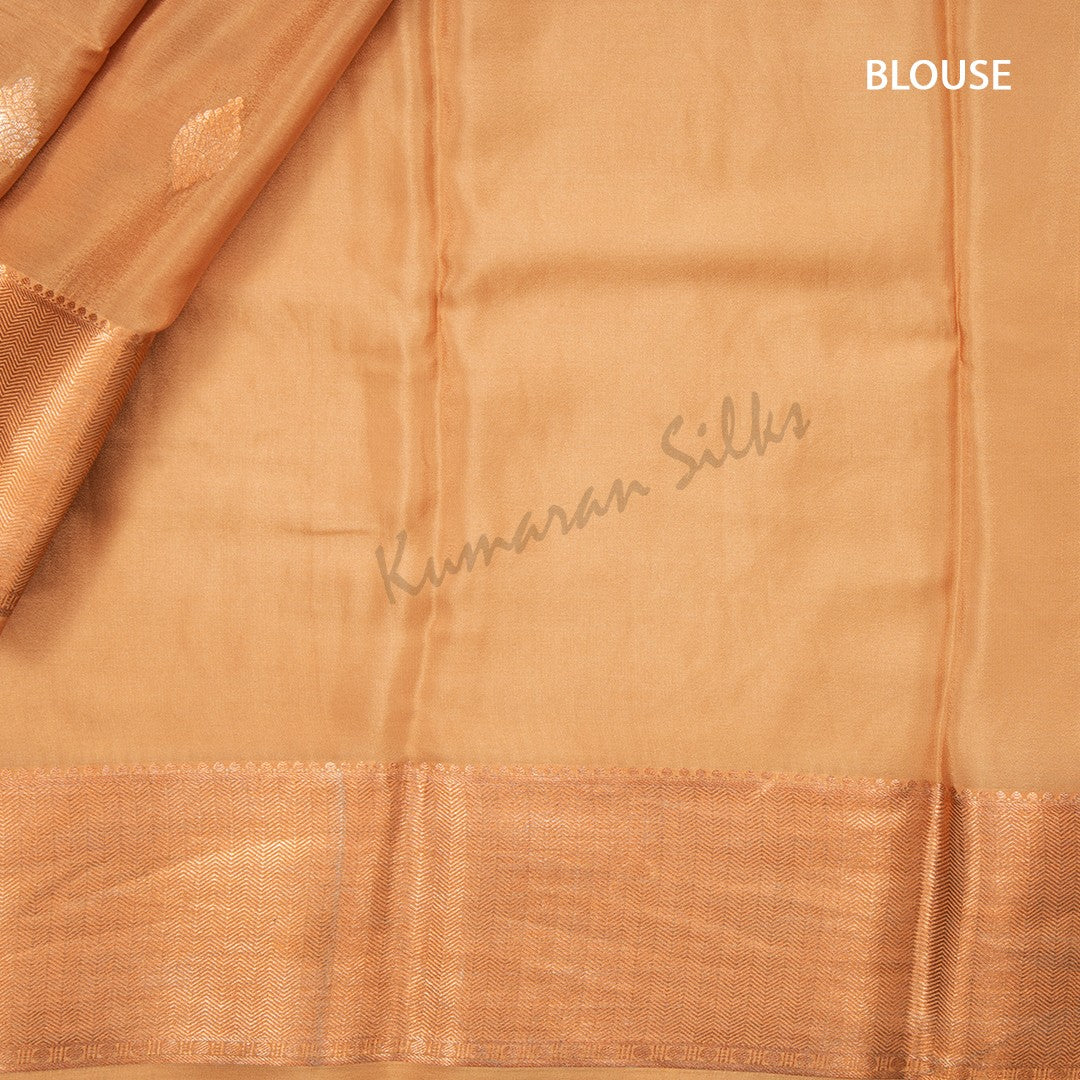 Copper  Pure Mysore Crepe Silk Saree