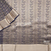 Navy Blue Pure Mysore Crepe Silk Saree 03 - Kumaran Silks