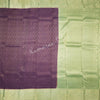 Plum Purple Pure Mysore Crepe Silk Saree - Kumaran Silks