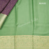 Plum Purple Pure Mysore Crepe Silk Saree - Kumaran Silks