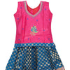 Pure Silk Rose Pink 6 Years Baby Pavada Set - Kumaran Silks