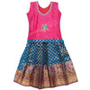 Pure Silk Rose Pink 6 Years Baby Pavada Set - Kumaran Silks