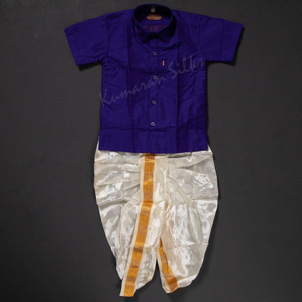 Shirt and Designer Panchakacham Dhoti Set 03 - Kumaran Silks