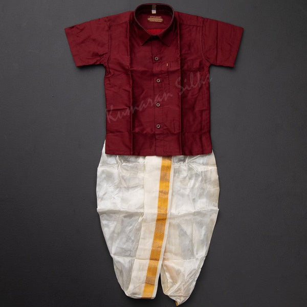 Shirt and Designer Panchakacham Dhoti Set 05 - Kumaran Silks