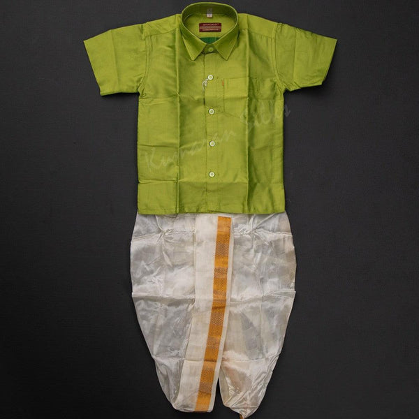 Shirt and Designer Panchakacham Dhoti Set 07 - Kumaran Silks