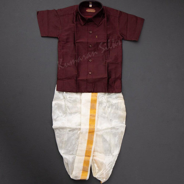 Shirt and Designer Panchakacham Dhoti Set 08 - Kumaran Silks