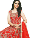 Raw Silk Red Gown Suit Set 02 - Kumaran Silks