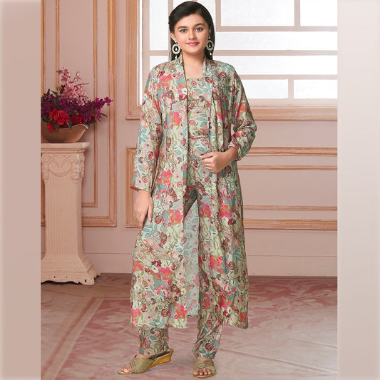 Crepe Multi Colour Salwar Suit