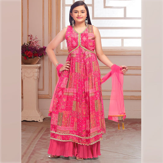 Silk Cotton Rose Pink Salwar Suit