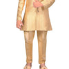 Raw Silk Gold Sherwani Set - Kumaran Silks