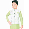 Raw Silk Light Green Sherwani Set - Kumaran Silks