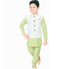 Raw Silk Light Green Sherwani Set - Kumaran Silks