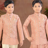Raw Silk Peach Sherwani Set - Kumaran Silks
